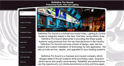 Desktop Screenshot of definitiveprosound.com